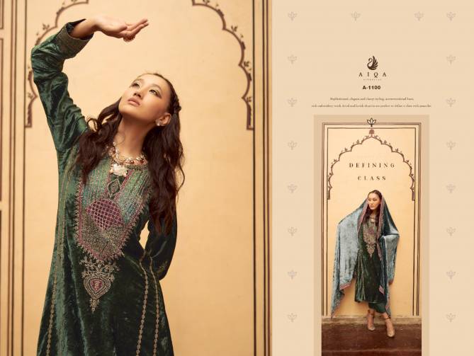 Sitaray By Aiqa Designer Velvet Embroidery Salwar Kameez Wholesale Price In Surat